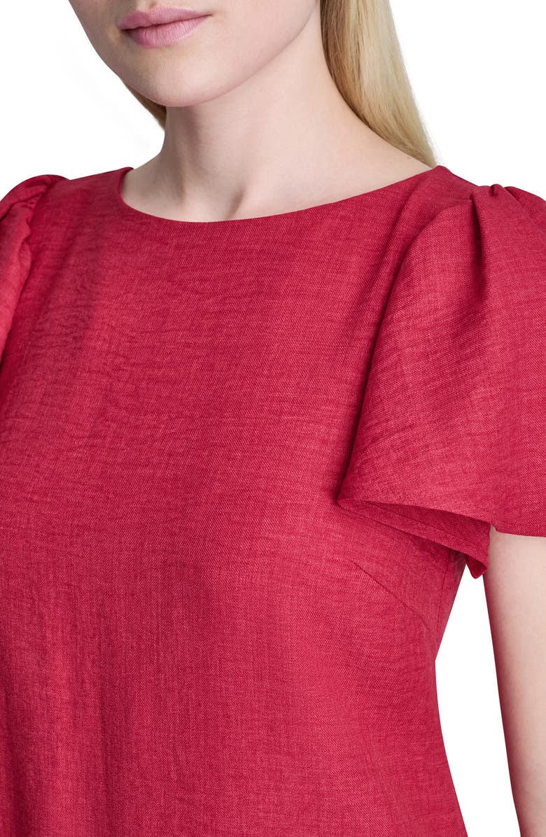 DKNY Mélange Flutter Sleeve Minidress, Alternate, color, Red Signature