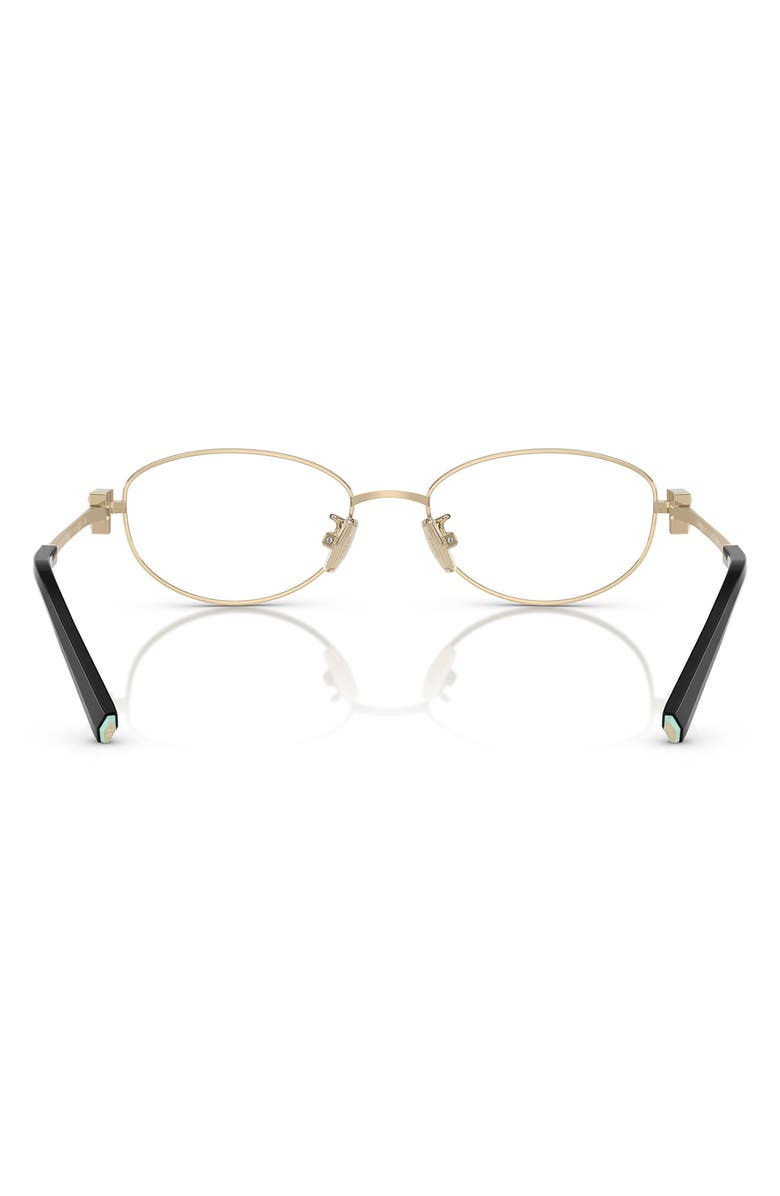 Tiffany & Co. 52mm Oval Optical Glasses, Alternate, color, Black Gold