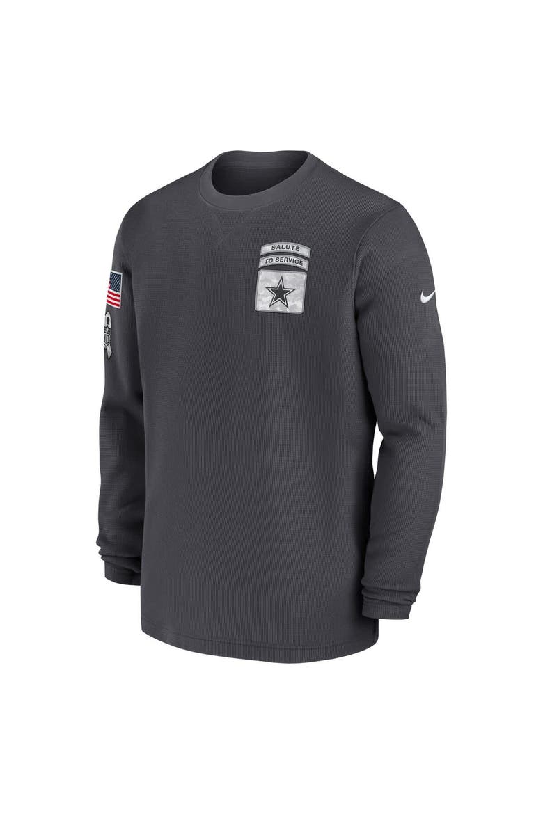 Men's Nike Anthracite Dallas Cowboys 2024 Salute To Service Long Sleeve T-Shirt, Alternate, color, Anthracite
