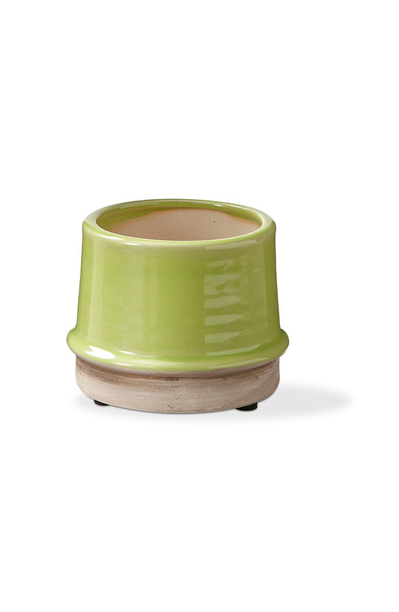 tag Radius Small Citron Green Glazed Stoneware Planter, Main, color, Green