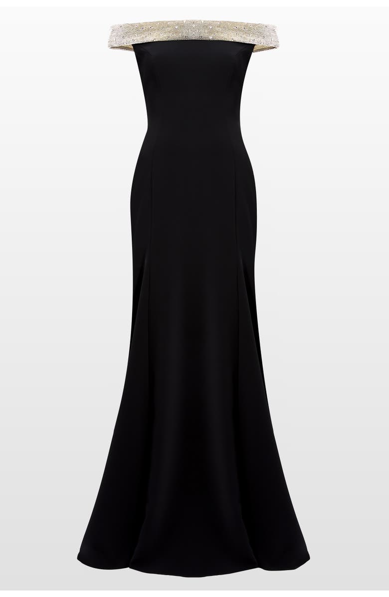 Jenny Packham Enigma Dress, Main, color, Liquorice