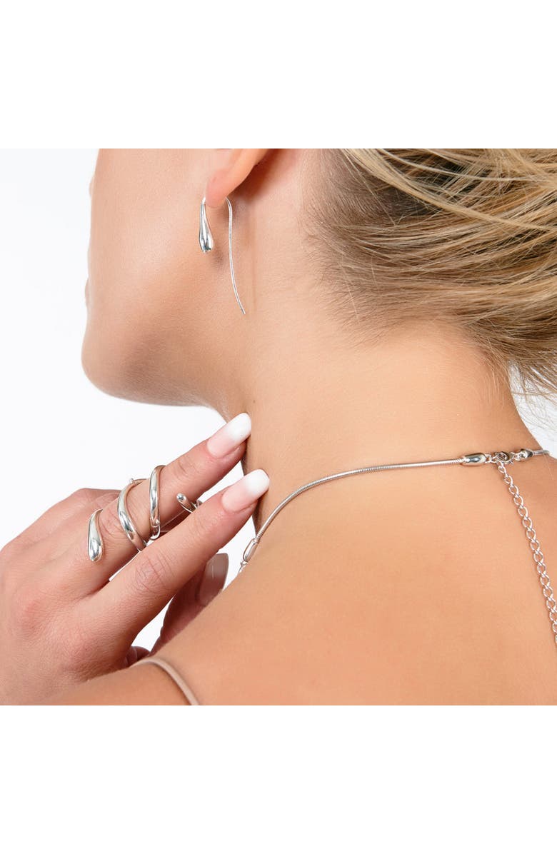 Lucy Quartermaine Hook Drop Earrings, Alternate, color, Sterling Silver