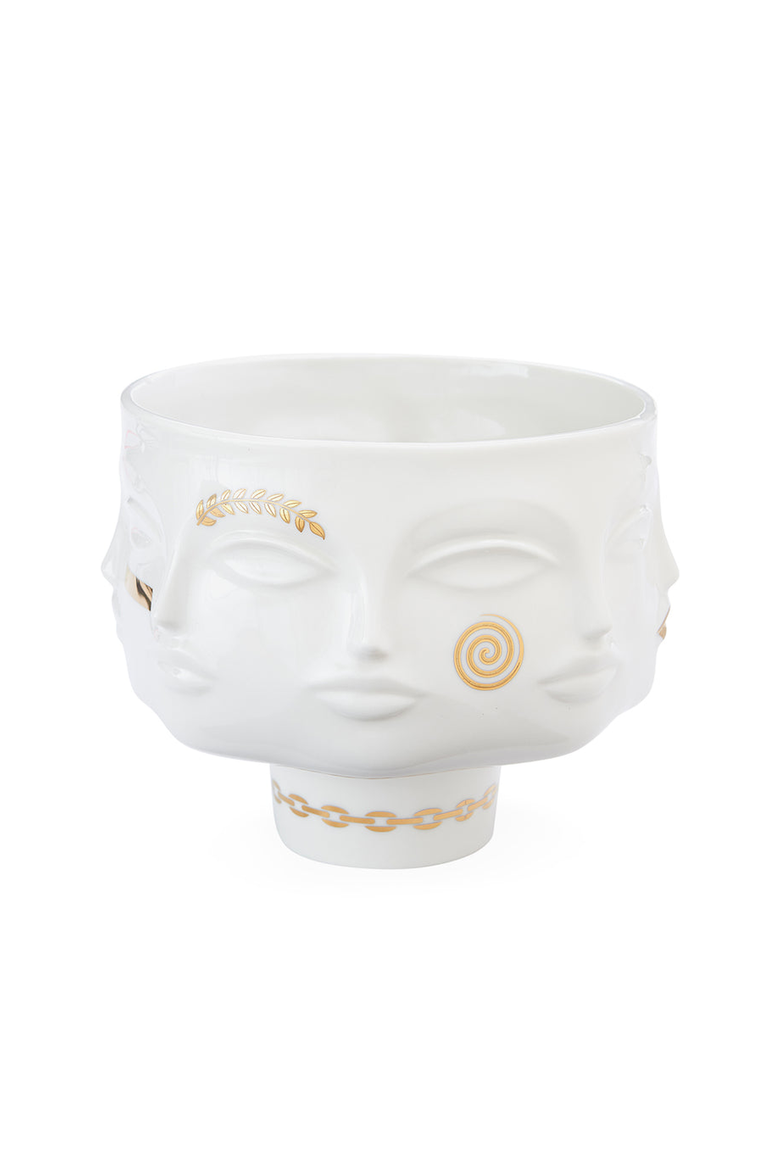Gilded Dora Maar Decorative Bowl, Main, color, Gold / White