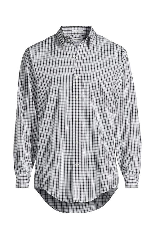 Lands' End Traditional Fit Solid No Iron Supima Pinpoint Buttondown Collar Dress Shirt In Multi