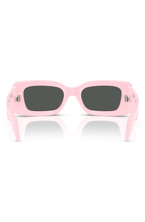 Versace 52mm Rectangular Sunglasses In Pink