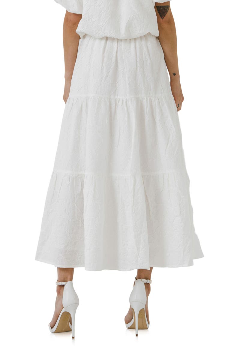 Textured Midi Skirt, Alternate, color, WHITE
