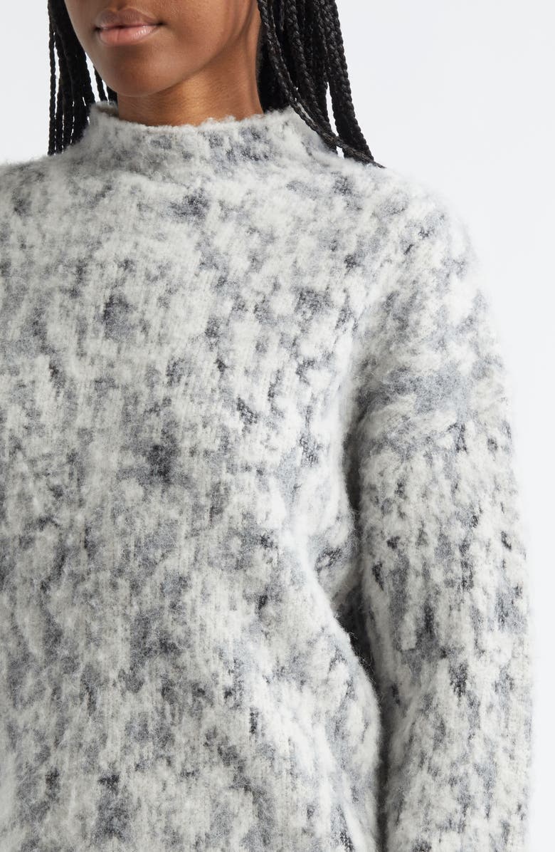 Vince Textured Merino Wool Blend Sweater, Alternate, color, Grey Onyx