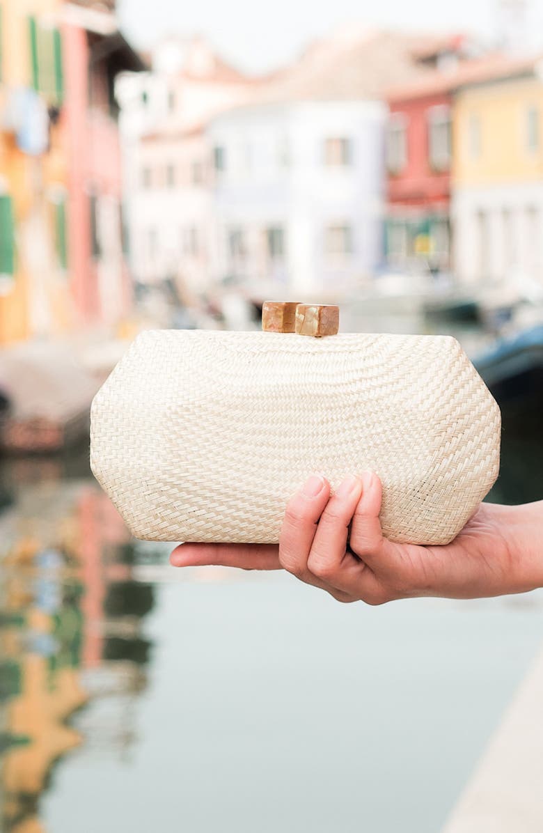 LIKHA Solid Octagon Clutch, Alternate, color, Oat