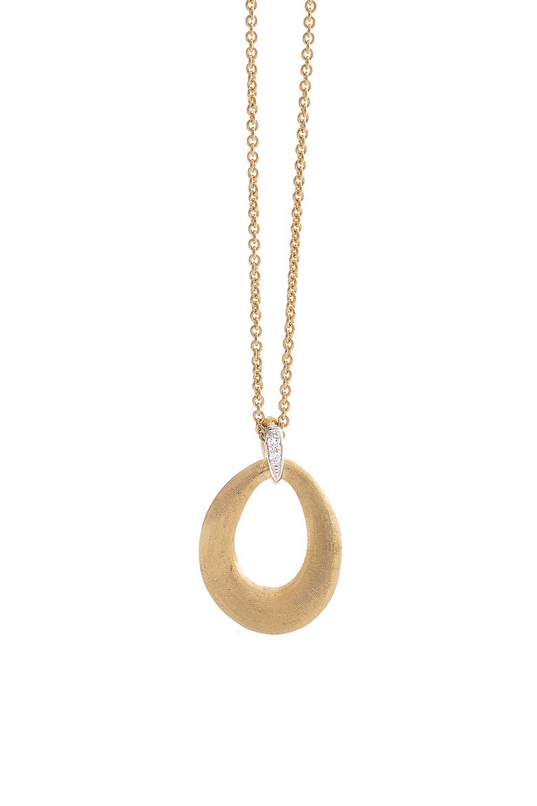 Lucia 18K Yellow Gold & Diamond Loop Pendant Necklace, Main, color, WHITE GOLD/ YELLOW GOD