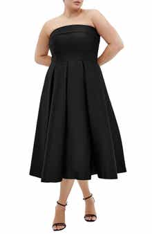 City Chic Tiffany Strapless Fit & Flare Dress