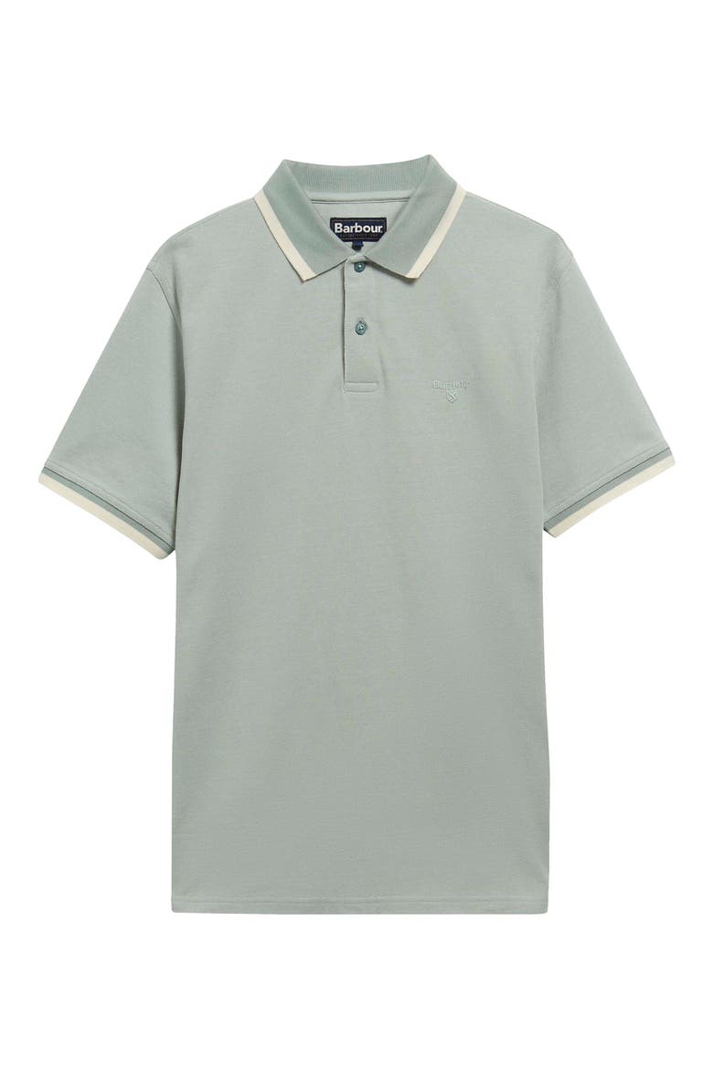 Barnard Contrast Collar Cotton Piqué Polo, Alternate, color, DUSTY SLATE