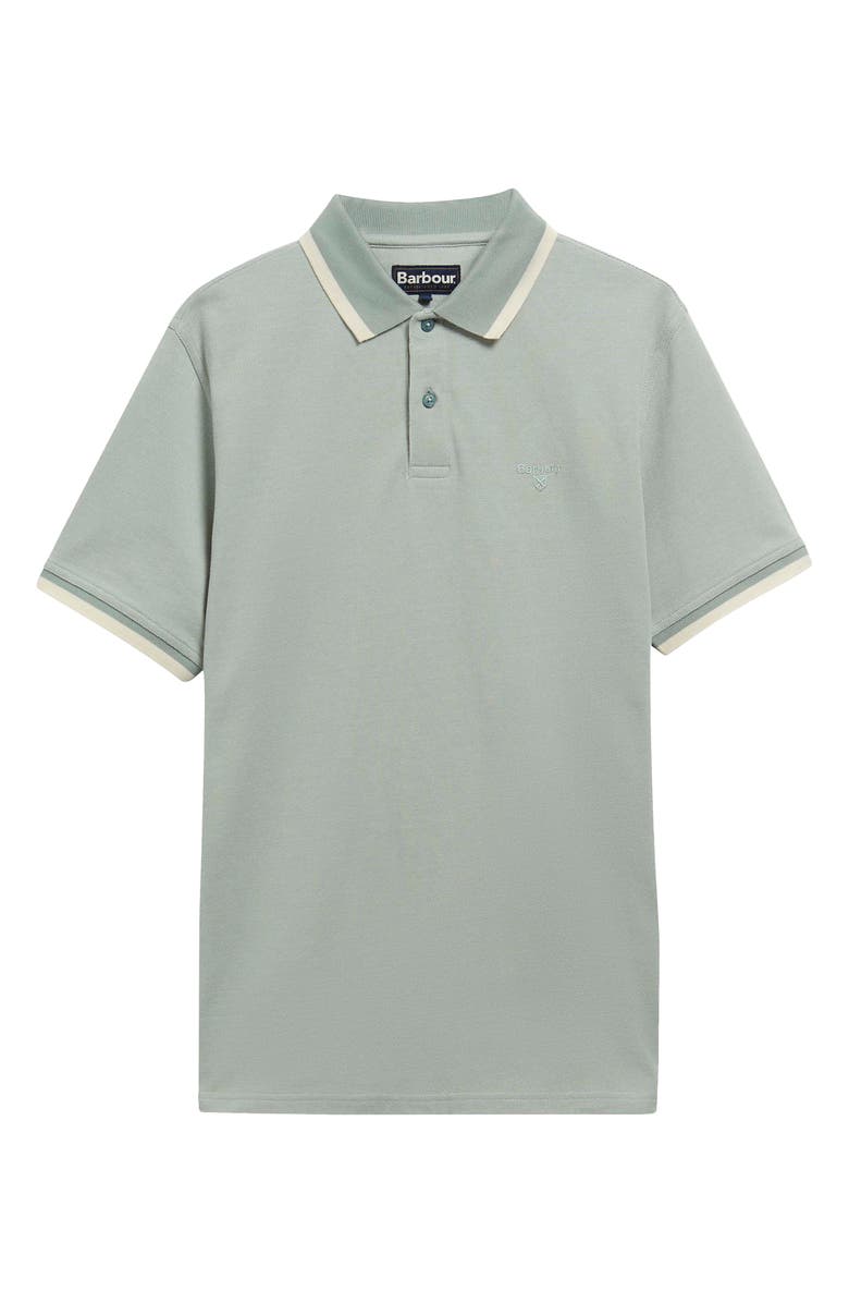 Barbour Barnard Contrast Collar Cotton Piqué Polo, Alternate, color, Dusty Slate