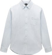 Reigning Champ Stripe Cotton Oxford Button-Down Shirt