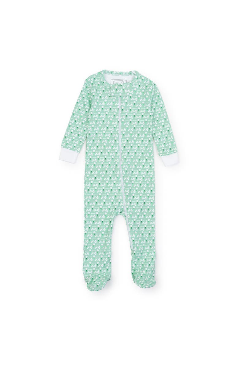 Lila and Hayes Parker Zipper Pajama, Main, color, Golf Putting Green