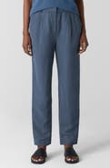 Eileen Fisher Pleated Organic Linen & Silk Ankle Pants