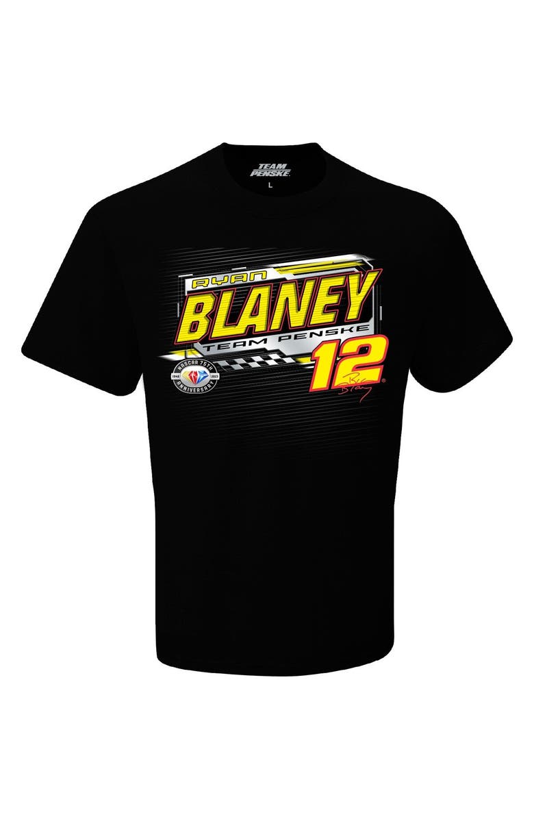 TEAM PENSKE Men's Team Penske Black Ryan Blaney 2023 NASCAR Cup Series Schedule T-Shirt, Alternate, color, 