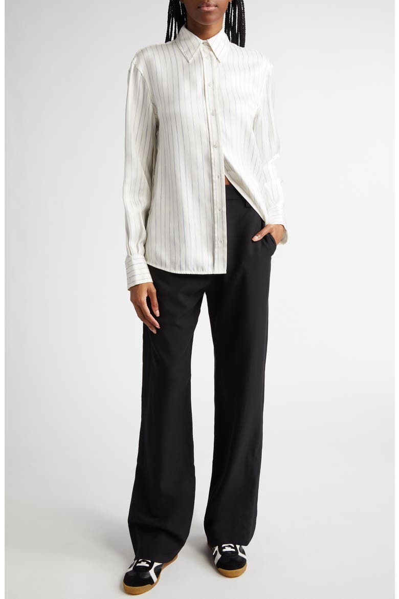 Weyes Crepe Straight Leg Pants, Alternate, color, BLACK