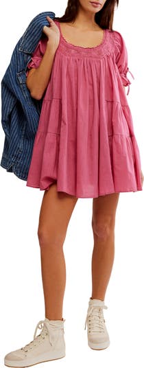 Sandy Shores Cotton Babydoll Minidress