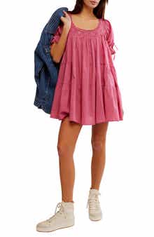 Free People Sandy Shores Cotton Babydoll Minidress