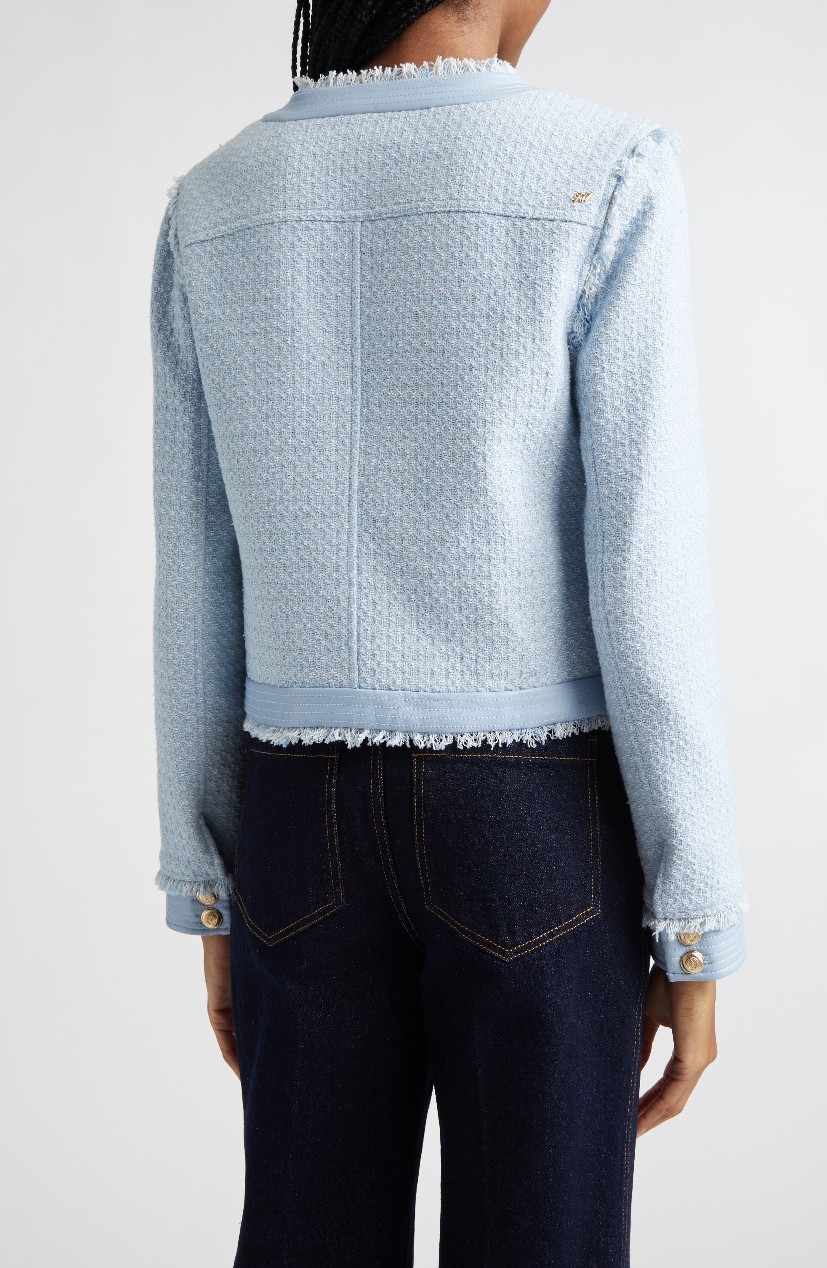 Deva Cotton Blend Birdseye Tweed Jacket - image 2