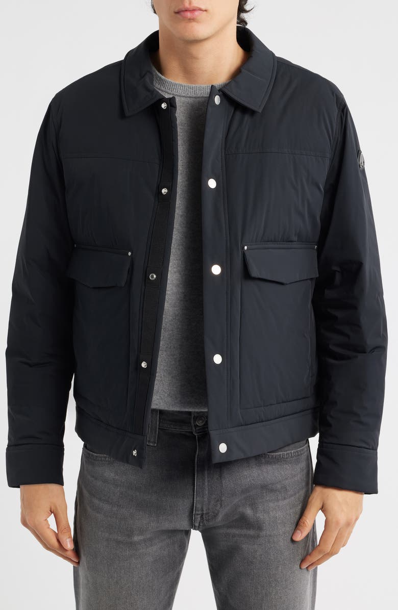 Moose Knuckles Brixton Down Trucker Jacket, Alternate, color, Black