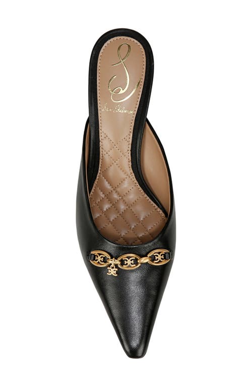Sam Edelman Brynne Kitten Heel Mule Black Leather