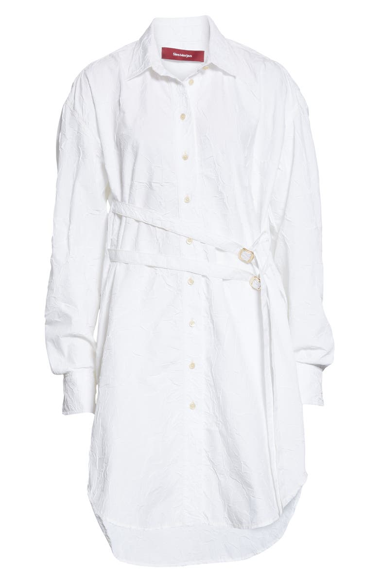 Sies Marjan Long Sleeve Crinkled Poplin Shirtdress, Alternate, color, 