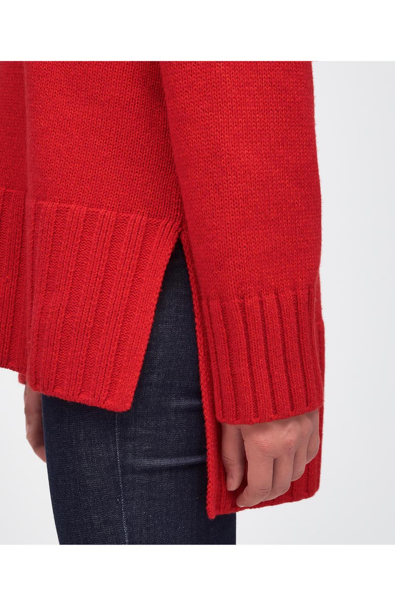 Barbour Norma Roll Neck High-Low Sweater, Alternate, color, 