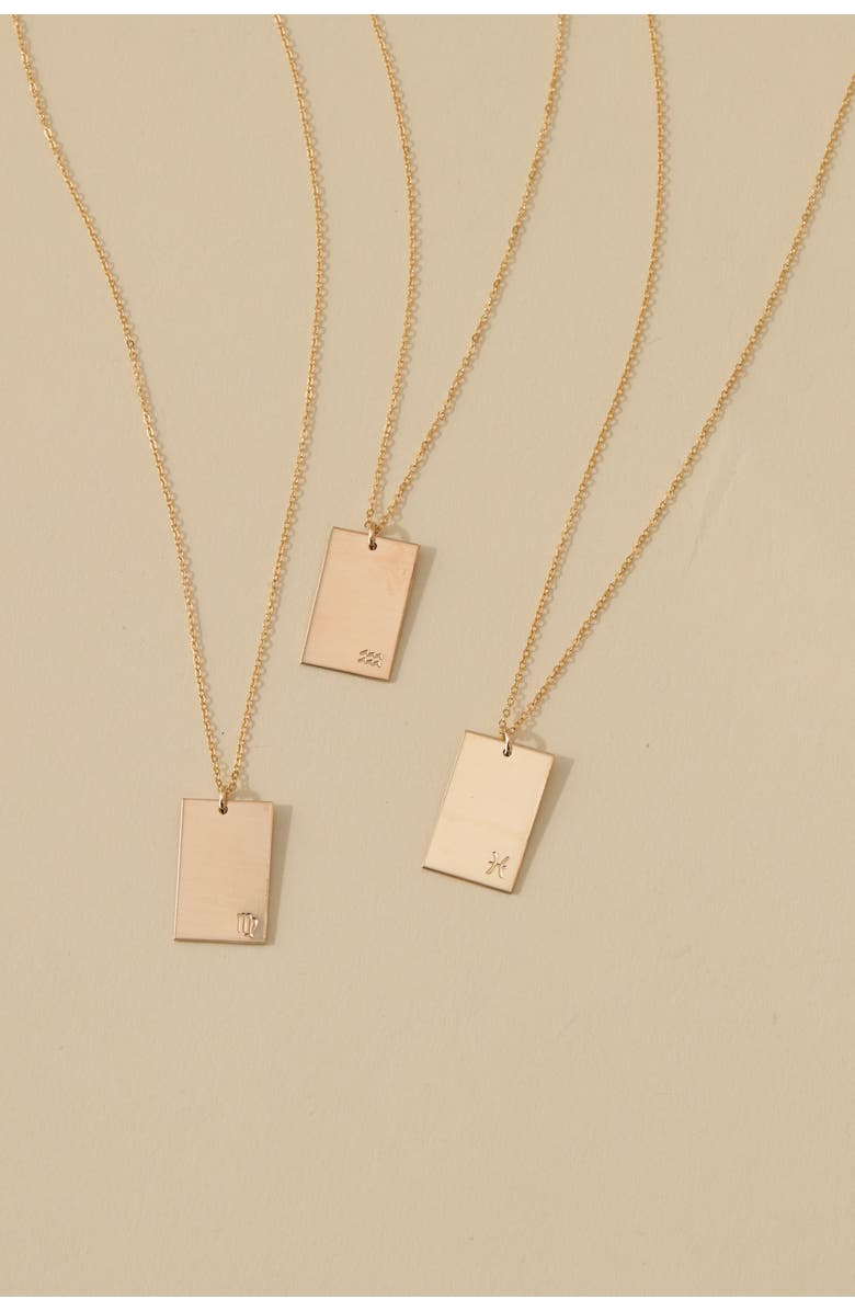 Set & Stones Goldie Horoscope Necklace, Alternate, color, Gold / Aquarius