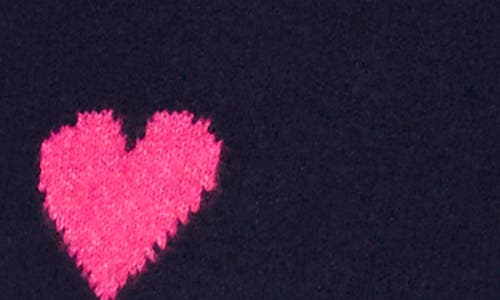 Cece All Over Heart Short Sleeve Sweater In Blue