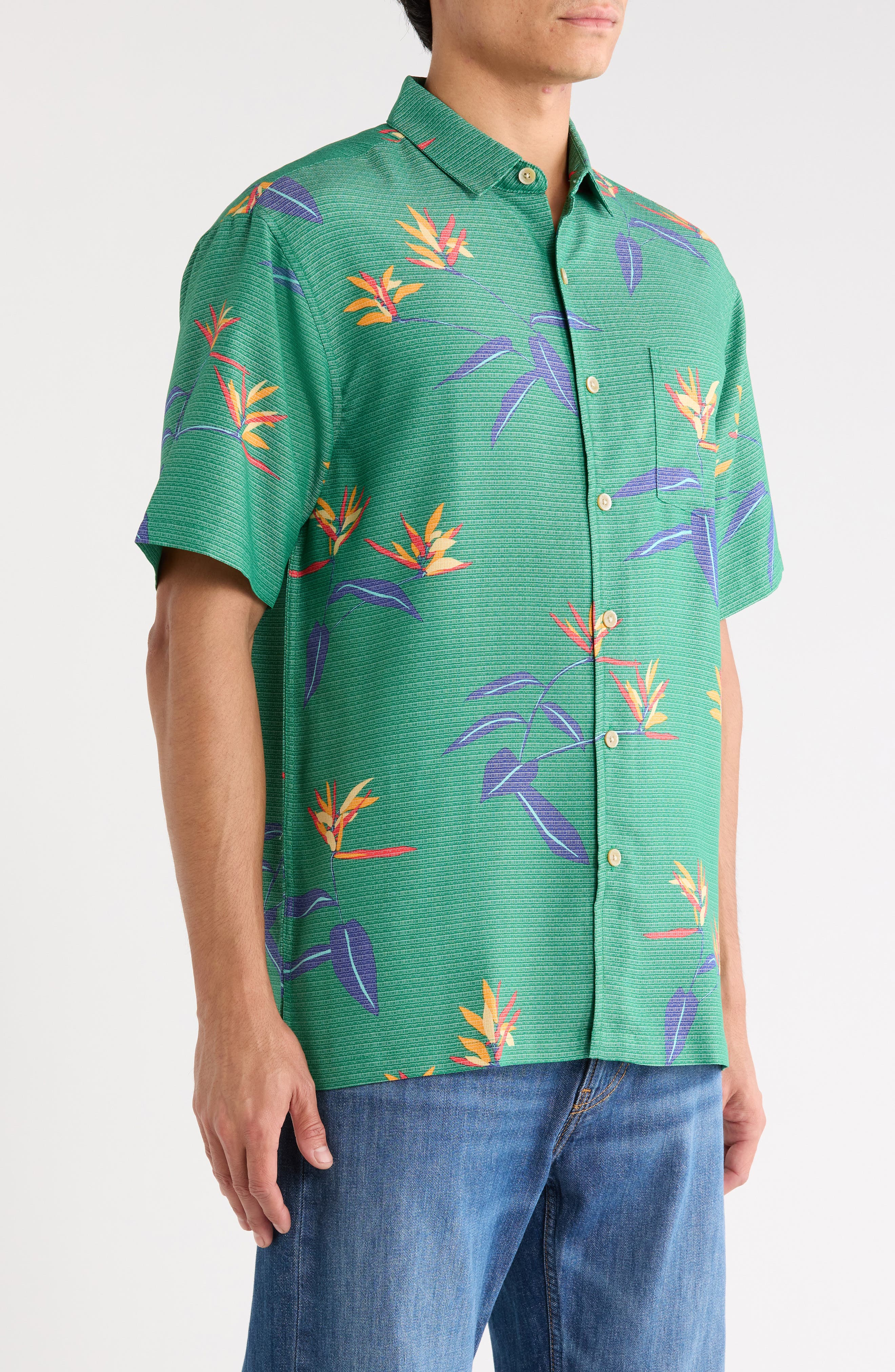 Kahala Keahi Floral Short Sleeve Button-Up Shirt (Men) | Nordstrom