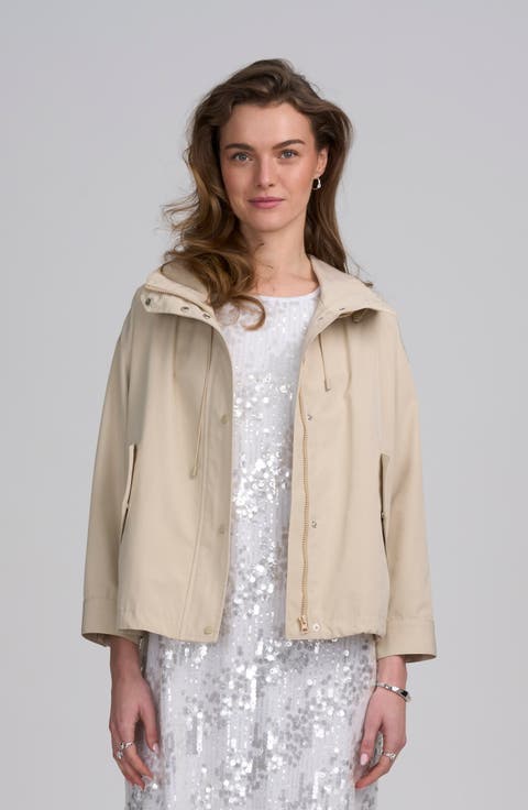 Hooded Cropped Parka Jacket