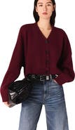 maje Cropped wool-blend cardigan