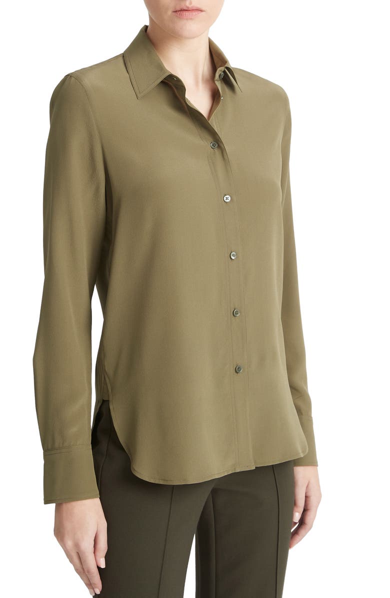 Vince Stretch Silk Blouse, Alternate, color,
