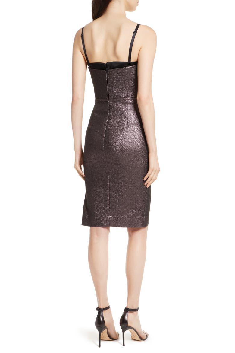 Tara Stretch Metallic Sheath Dress, Alternate, color, BALLET