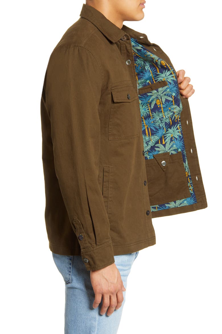 Regular Fit Cotton Shirt Jacket, Alternate, color, IMMOVABLE OBJECT