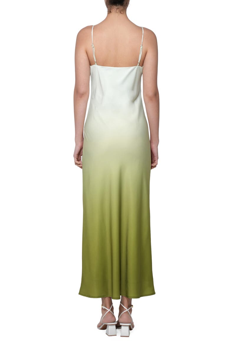 Cecilia Gradient Floral Print Slipdress, Alternate, color, LIME MULTI