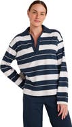 Haven Well Within Organic Cotton Interlock Stripe Johnny Collar Top