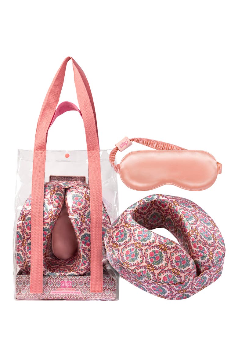 Voyager Pure Silk Travel Pillow Set (Limited Edition), Alternate, color, CHELSEA
