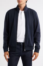 BOSS Shepherd Zip Front Cotton Blend Jacket