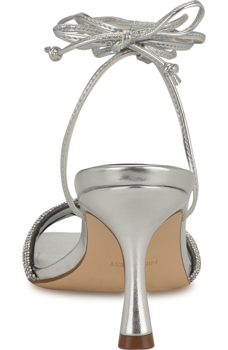 Nine West Raqchel Ankle Wrap Sandal, Alternate, color, Silver