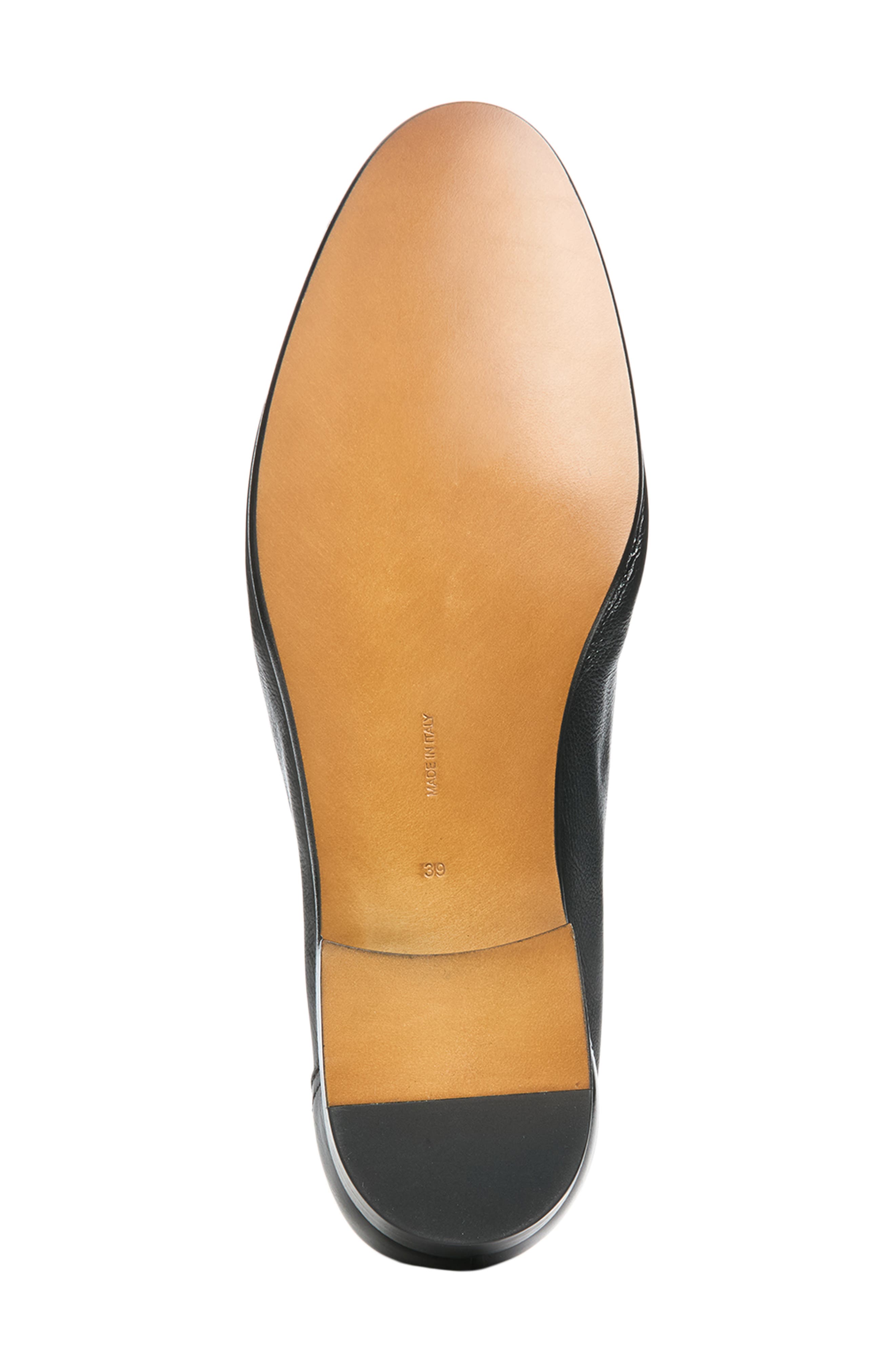 Caden Leather Loafer, Alternate, color, BLACK