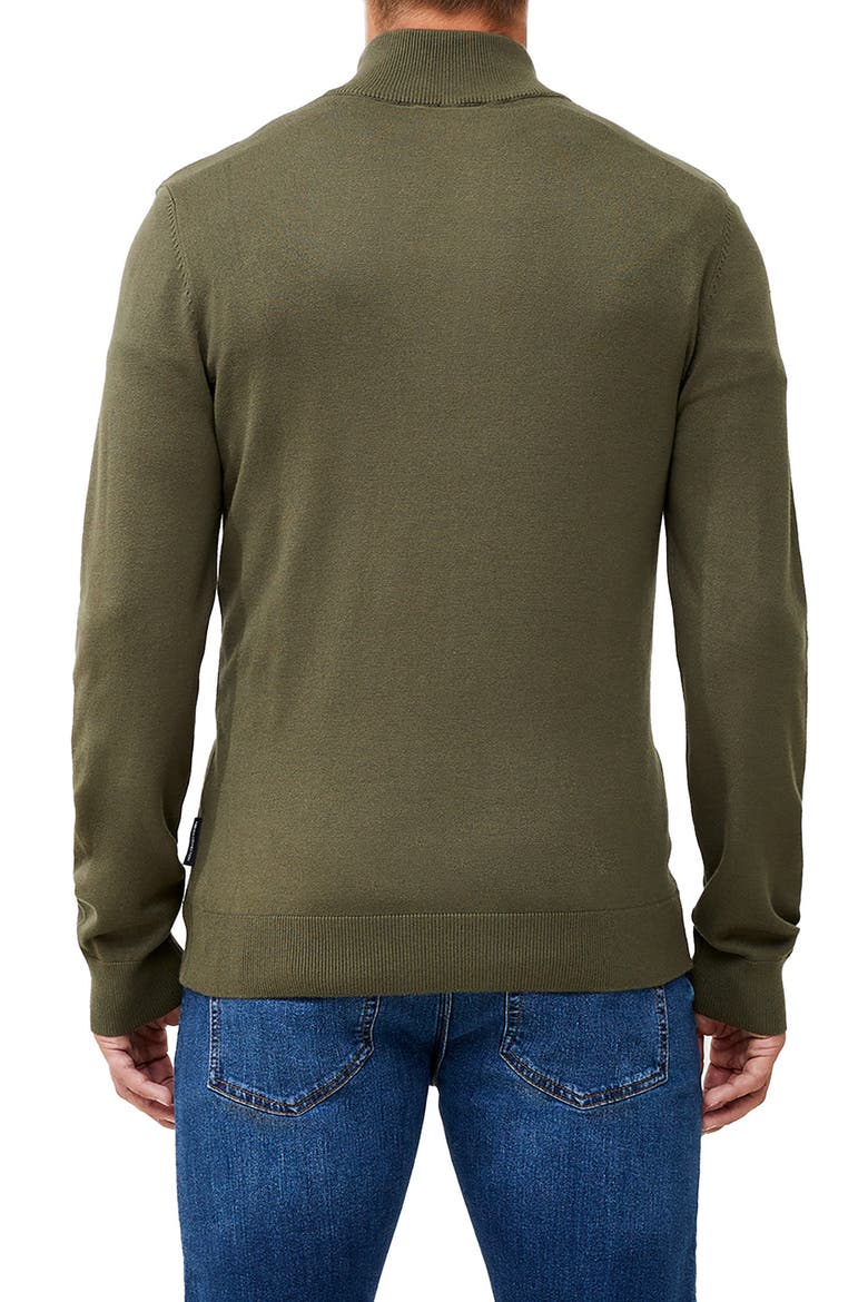 Quarter Zip Sweater, Alternate, color, IVY GREEN