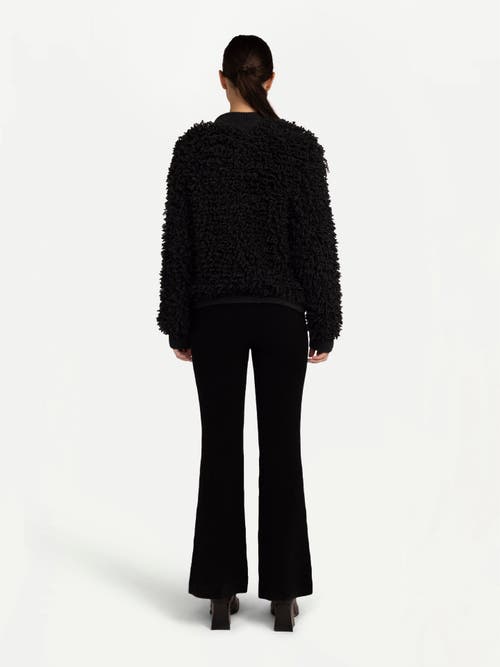 Gobi Mongolian Cashmere Loop-stitch Cashmere Cardigan In Charcoal