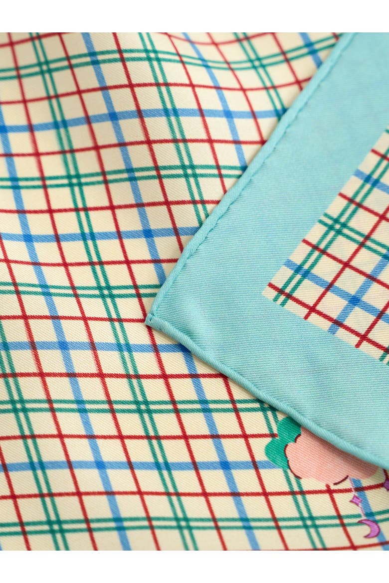 "Pop Pony" Silk Bandana, Alternate, color, Lake Blue
