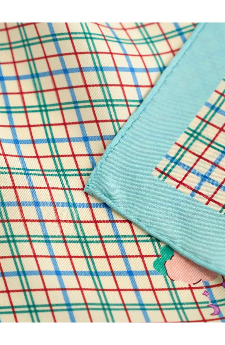 Lost Pattern "Pop Pony" Silk Bandana, Alternate, color, Lake Blue