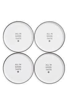 Set of 4 Melamine Appetizer Plates