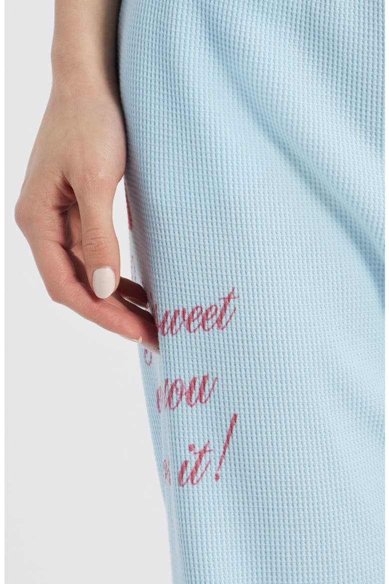 Life is Sweet Waffle Knit Wide Leg Sweatpants, Alternate, color, BLUE