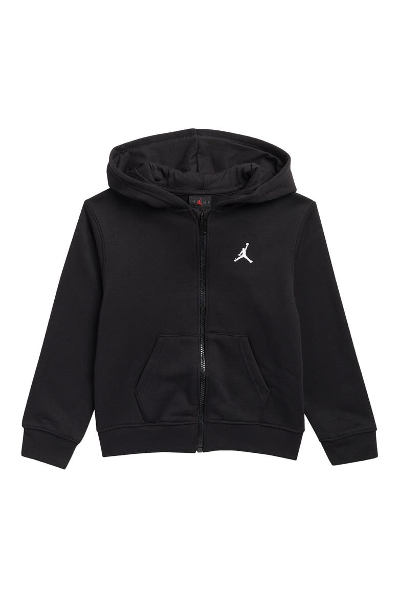 Kids' Fleece Zip Hoodie, Main, color, BLACK