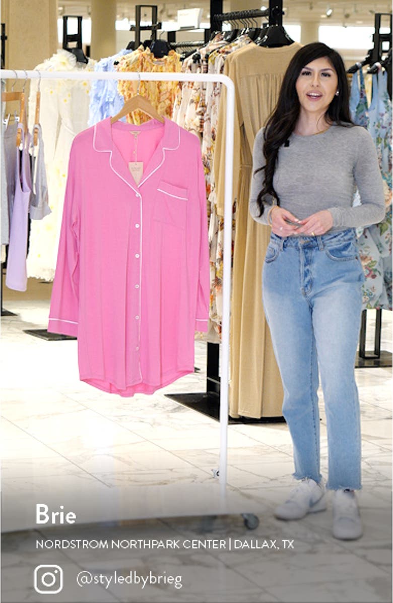 Gisele Jersey Knit Sleep Shirt, sales video thumbnail